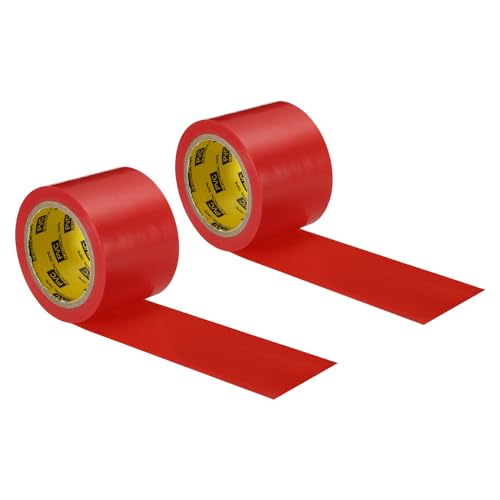Image of PATIKIL Corrosion Protection Pipe Tape, 2 Pcs 30 Ft x 2 Inch PVC Insulation Wrap Duct Tape Self Adhesive for Metal Electrical Piping Drain Pipe Electrical Wires HVAC Duct, Red