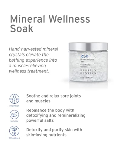Kerstin Florian Mineral Wellness Soak with Magnesium | Concentrated Bath and Shower Salts to Sooth & Relieve Tired Muscles | Natural Minerals Detoxify The Body & Soften Skin (16 fl oz) - Image 3