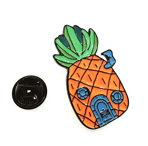 Gemelolandia | | Pin de Solapa Casa de Bob Esponja 32x18mm | Pines Originales Para Regalar | Para las Camisas, la Ropa o para tu Mochila | Detalles Divertidos