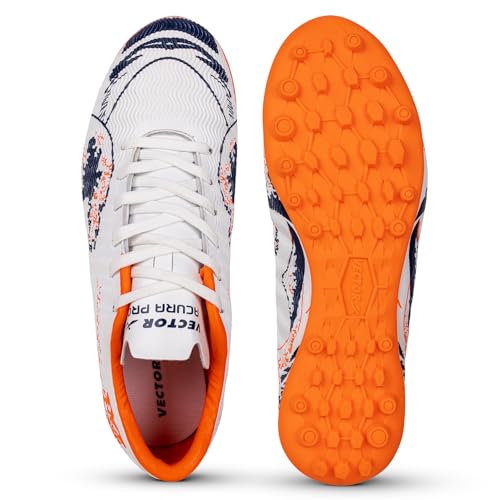 Image of Vector X Acura Series High-Performance Athletic Football Studs|Turf Shoe|Fully Embossed Synthetic Upper+ High Strength TPU Sole|Practice & Training Footwear Sports Shoes for Boys Men Adult