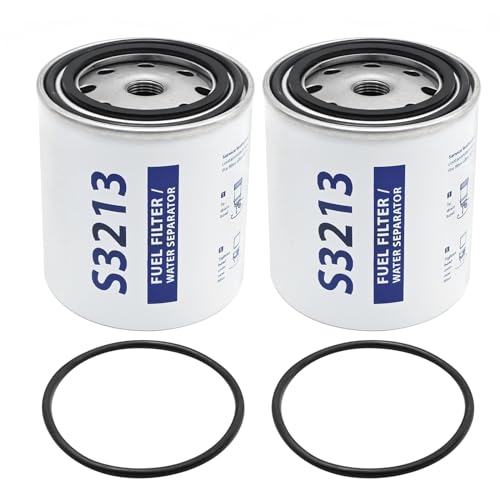 Vkinman S3213 Fuel Filter Marine Fuel Water Separator Replacement for Marine Outboard Motor Compatible with Mercury Replaces 35-60494-1 B32013 18-7932-1 (2Pcs)