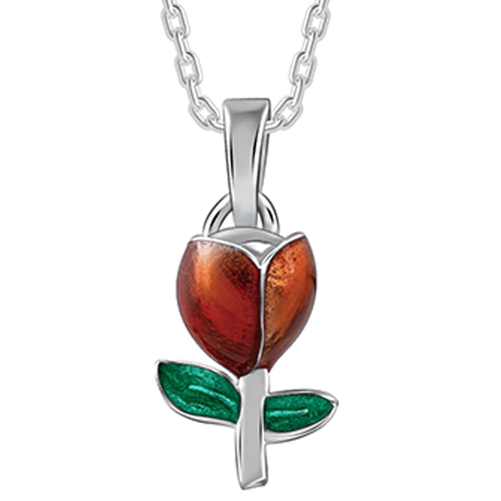 925 Silver Red Roses Pendant With Link Chain| Necklace to Gift Women & Girls | With Certificate of Authenticity and 925 Stamp | 6 Months Warranty-image-35