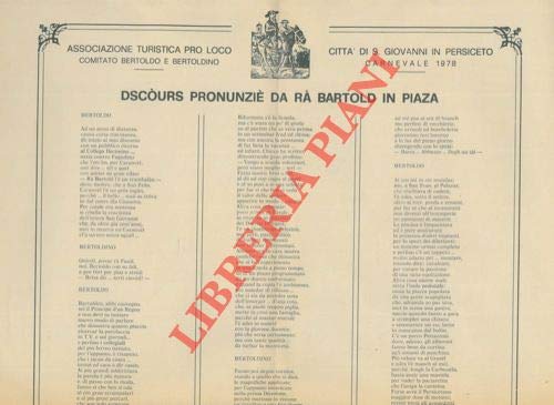 Dscours pronunzie da Ra' Bartold in piaza