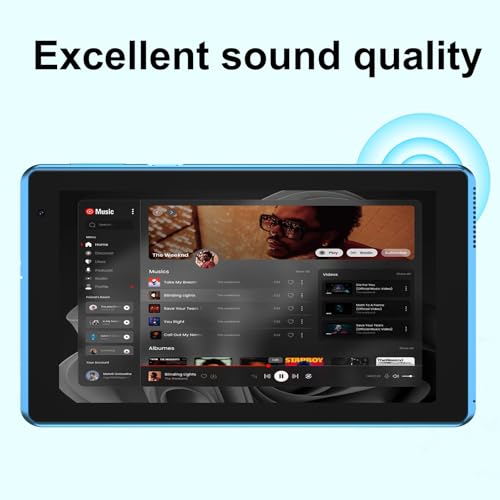 Image of CUPEISI Q2S Android 14 Tablet with Case, 7 inch Tablet, 8GB RAM + 32GB ROM /1TB Expandable, 1.6GHz Quad-Core Processor, 1024x600 IPS HD Touchscreen, 5 Camera