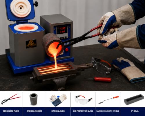 Image of Johnson Tools Electric Melting Furnace 2 Kg Capacity (220V) with MCB - Gold Silver Copper and other metal Jewellery Melting Furnace Machine for Goldsmith and Silversmith