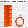 unycos - Foam Roller【Carico 130 kg】Rullo Massaggio Muscolare per Gambe, Schiena, Braccia, Trigger Point, Automassaggio, Yoga, Pilates, Physio, Fitness | Ultraleggero in EVA Dura 33x14 cm (Arancione) #4