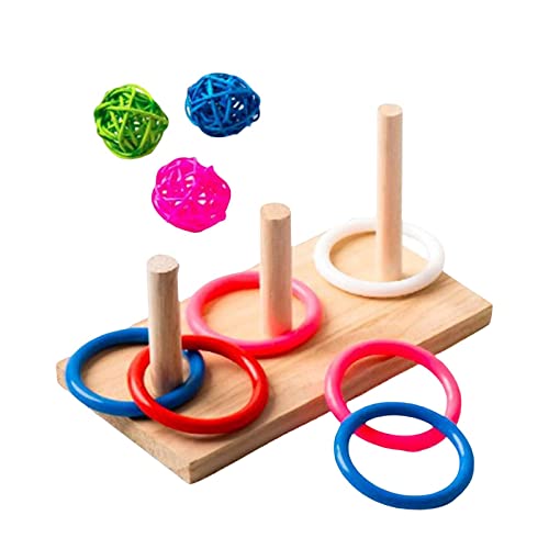 EQWQSIXD Juguetes para pájaros para mascotas, juguete de inteligencia para loros, juguetes para pájaros