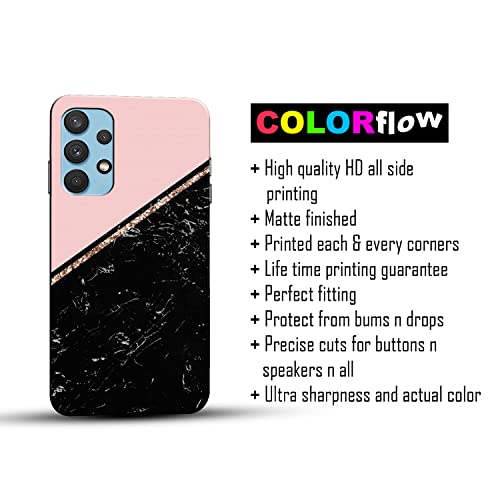 Image of COLORflow Back Cover Compatible with Samsung Galaxy A23 4G / A23 5G | Beautiful Black Pink Marble | Designer Printed Hard CASE Bumper Back Cover Compatible with Samsung A23 4G / A23 5G