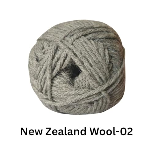 Image of VCR Cloud Grey Chunky Wool Yarn, 100 Grams, Hank, 196 Meters, 100% New Zealand Wool Knitting Yarn, Soft Crosia Thread Suitable for Baby Blankets & Booties Pack of 1