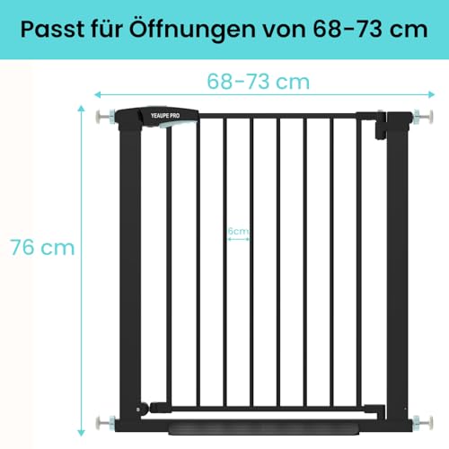 YEAUPE PRO Treppenschutzgitter Ohne Bohren, für Breiten 68-73 cm – Ansicht 2