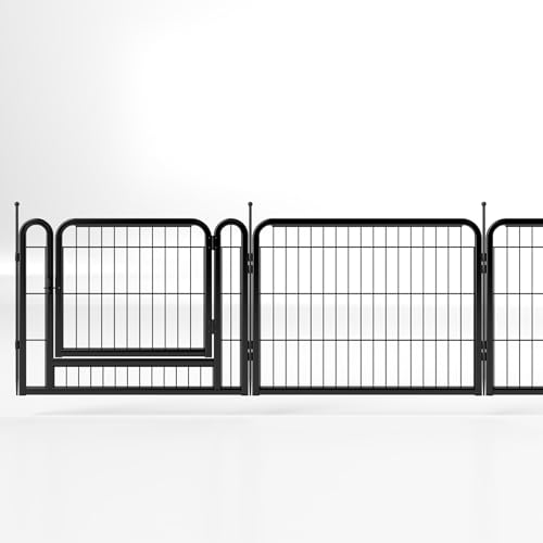 8-Panel Metal Fence, Suitable for Various Shapes of Indoor and Outdoor Pet Metal Fences, Can Be Used as Pet Fences and Game Fences (8, Pill shape tube-80-24) 8-Panel Metal Fence, Suitable for Various Shapes of Indoor and Outdoor Pet Metal Fences, Can Be Used as Pet Fences and Game Fences (8, Pill shape tube-80-24)