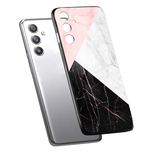 Image of COLORflow Back Cover Compatible with Samsung Galaxy A34 5G | Beautiful Marble Black White Pink | Shockproof TPU Bumper Cover with Camera Protection Back Cover