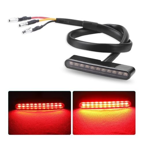 Feu stop arrière LED moto double intensité haut bas universel rouge