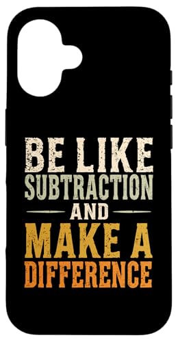 引き算のようになって、違いを生む面白い数学教師 スマホケース iPhone 16 用