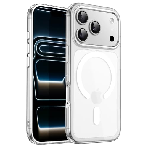 Image of JETech Magnetic Case for iPhone 17 Pro 6.3-Inch Compatible with MagSafe, Translucent Matte Back Slim Minimalist Shockproof Phone Cover (Frosted Clear)