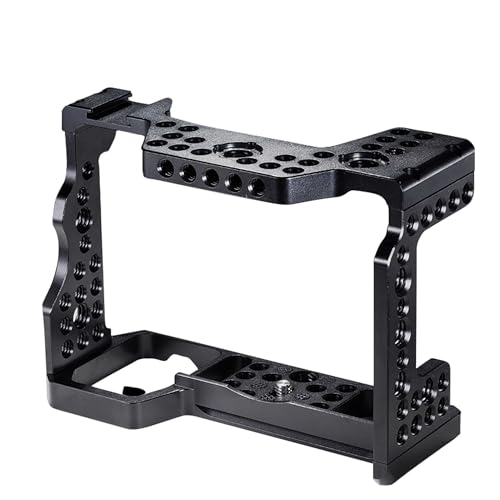 Image of Simpex Camera Cage for A7R3, A7M3, A9 Series,Durable Metal Cage with Multiple Mounting Points, Cold Shoe, Full Access Design for Sony Alpha Cameras, Perfect for Videography & Photography.
