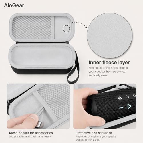 Image of Travel Carry Case for New JBL Flip 7, 6, 5, 4, 3 Portable Speaker, Shockproof, Dustproof, Protective Cover Storage Bag (EVA Box Grey)