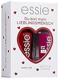 Essie Nagellack-Geschenkset Lieblingsmensch, Farblack really red, Überlack good to go, 2x 13,5 ml