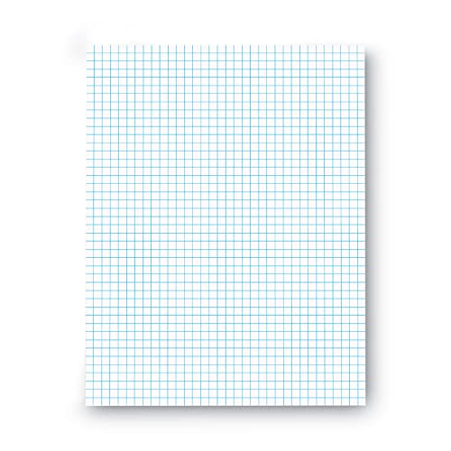 Image of Quadrille-Rule Glue Top Pads, Quadrille Rule (4 sq /in), 50 White 8.5 X 11 Sheets, Dozen