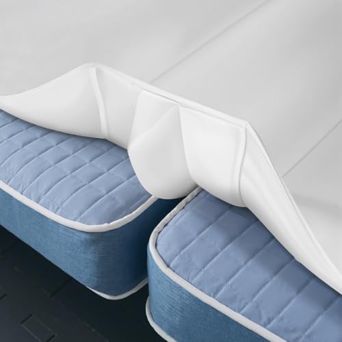 odesoy Upgrade 3-in-1 Bed Bridge Twin to King Bed Converter with Fitted Sheet- Mattress Gap Filler King Bed-with Sheet Strap Set 78