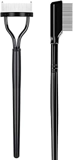 2Pcs Eyelash Separator, Eyelash Comb Lash Brush Separator, Lash Comb Eyelashes Curler Makeup Mascara Applicator, Eye Makeup Brush Tools, Metal Teeth Eyelashes Grooming Tool