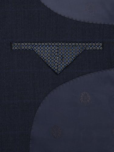 Lauren Ralph Lauren Mens Classic-Fit Wool Plaid Suit Jacket 48 Regular Blue4