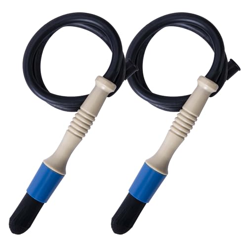 moonoom 2 Pcs Parts Washer Brush with Hose- Wear Resistant Parts Cleaning Brush with 31 Inch Long Hose- Parts Cleaner Flow Through Replacement Brush for Parts Cleaning