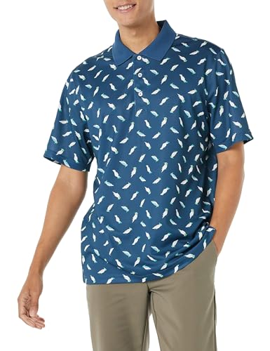 Image of Amazon Essentials Men's Regular Fit Golf Polo Shirt, Moisture-Wicking Quick Dry, Recycled Polyester, Short Sleeve