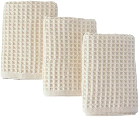 PÜSKÜL Organic Waffle Kitchen Towel Pure 100% Turkish Cotton Set ...