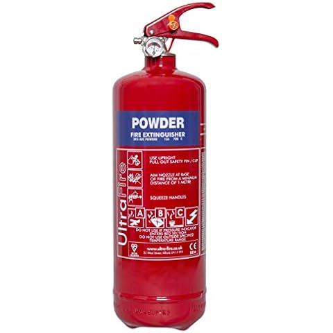 UltraFire 2kg Powder Fire Extinguisher and Wall Bracket Cover