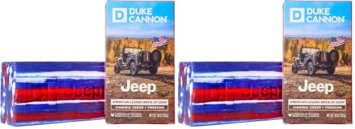 Image of Duke Cannon Supply Co. American Legend Jeep Bar Soap for Men, Virginia Cedar Scent, Triple Milled, 10 oz, Long Lasting, Natural Oils, Supports U.S. Veterans (Pack of 2)