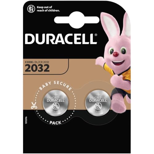 Duracell CR2032 Lithium Coin Batteries 3V (2 Pack) - Up to 70% Extra Life* - Baby Secure Technology Recommended for use in Apple AirTag - Use in Key Fobs Home Devices Fitness Medical Accessories