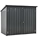 Juskys 2er Mülltonnenbox Genk 1,6 m² anthrazit - Mülltonnenverkleidung abschließbar für 2 x 240L Tonnen — Müllbox wetterfest aus Stahl mit Klappdach