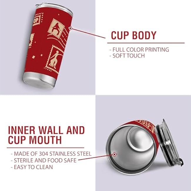 Delta Sigma Theta Sorority Paraphernalia - Official Vendor - 20 oz Stainless Steel Insulated Sublimation Tumbler - Classic