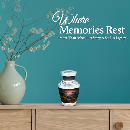 Image of Bike Urn Human Remain Urn 3 Inch 4 Qty | Unique Urns for Ashes Decorative Urns for Mom & Dad