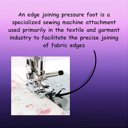 Image of ZENITH Edge Joining Pressure Foot Snap on Type for Automatic Electric Low Shank Sewing Machines Suitable for Usha Janome Brother Singer etc Steel Finish (Edge Joining)