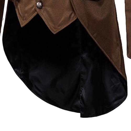 JEsilunmaMY Mens Solid Color Stylish Tuxedo Slim Fit Tailcoat Dress Coat Swallowtail Dinner Party Wedding Blazer Suit Jacket 6