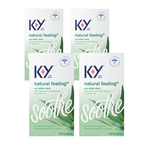 K-Y Natural Feeling with Aloe Vera Lubricant, 1.69 oz. (Pack of 4)