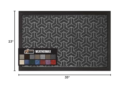 image for GORILLA GRIP 100% Waterproof All-Season WeatherMax Doormat 35x23, US D