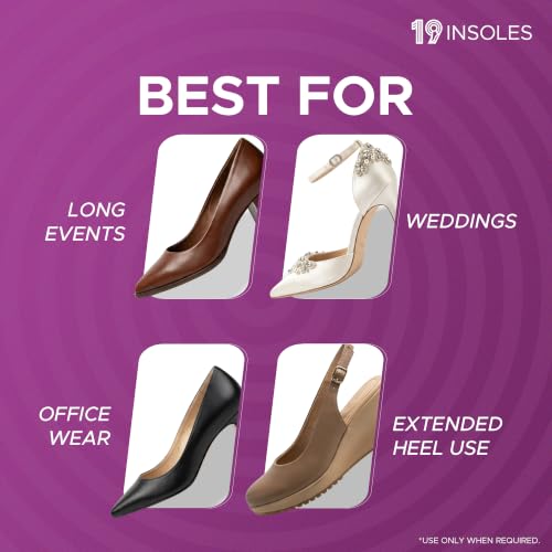 Image of High Heel Insoles for Women, Full Length Extra Soft Gel Feet Protector, Cushion Pad for Support, Pain Relief, Increased Comfort, Anti-Slip Grip, Ideal for All Heels (Pack of 1)