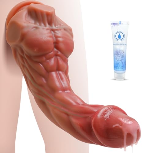 25.6cm Realistischer Dildo Sex Spielzeug für die Frauen Männer - Sexspielzeug Analdildos Mit Starkem Saugnapf,Muskulösen Diloschwanz für Frauen Perfekt Echte Adern Und Echte Penisnachbildung Sex Toy.