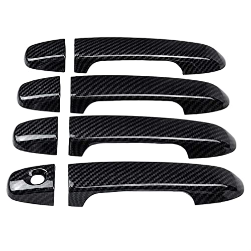 Garniture poignée porte Camry 2012-2016 protection autocollant voiture ABS carbone noir 8 pièces