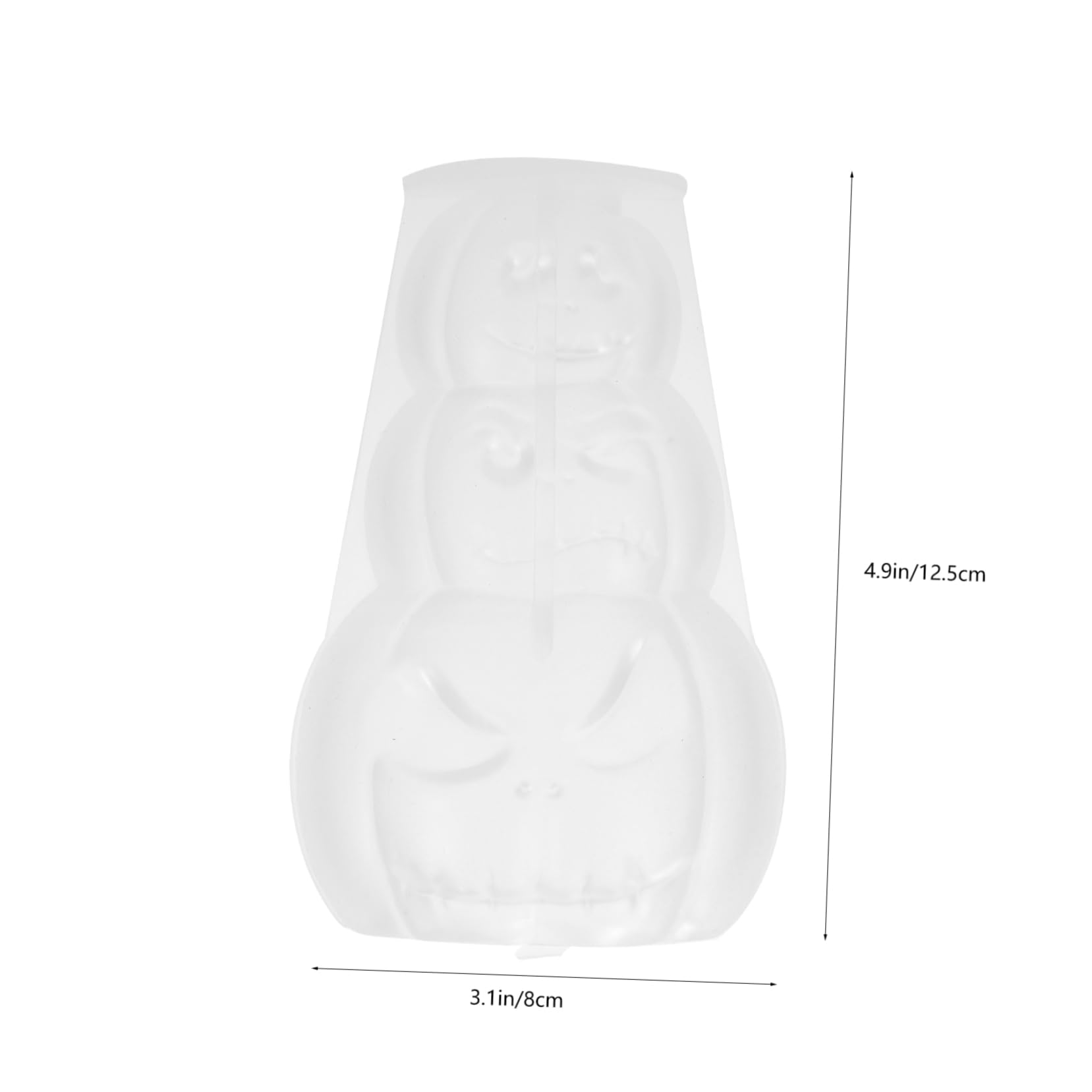 DOITOOL 4 Stück Halloween Silikonform für Diy Kürbis Gesichtskerzen Wiederverwendbare Gießform Flexiblen Silikon Einfach zu Entformen für Halloween Dekorationen und Handgemachte Kerzen