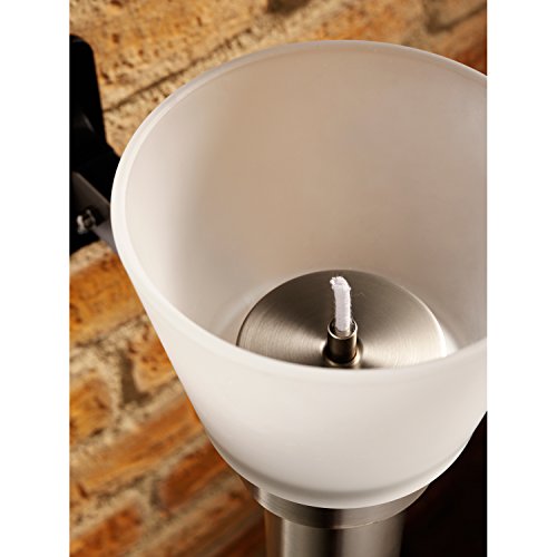 GARDEN WALL MOUNT UPRIGHT NIGHT LIGHT CHROME OIL LAMP LANTERN OUTDOOR PORCH QDO