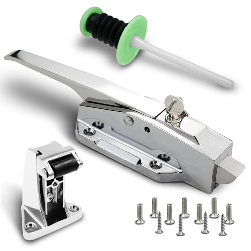 Walk in cooler door handle and latch kit, glow release handle