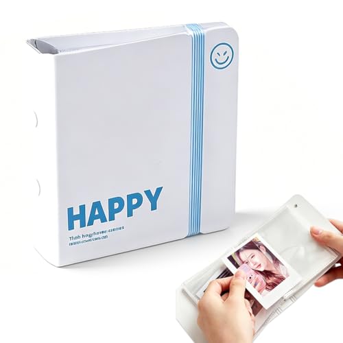 GHPKTOW mini Album de Fotos, 20 Bolsillos, Compatible con Instax Mini 12 11 9 8 25 70 90 40 99, Mini LiPlay Link2 EVO, Kodak Mini Película de 3 Pulgadas, Álbum de Fotos Instantáneas, Fotos Polaroid
