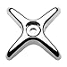 Pfister 940-270A Handle Cross Steel, Polished Chrome