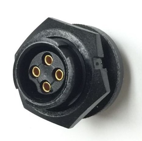 7382-4SG-300 Con-X Ciruclar Panel Mount Female Connectors #16 SOLDER - Qty 10