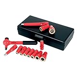 Wiha 31390 1/4-Inch Drive Socket Set, Inch, Insulated, 13 Piece