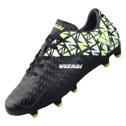 Vizari Pismo Junior Firm Ground Youth Soccer Cleats for Boys & Girls | Perfect Synthetic Boys Football Cleats with TPU Outsole | Water Resistant & Durable Sports Shoes